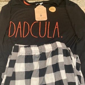ONLY ONE🧛🏽‍♂️🧛NWT 👻 Rae Dunn DADCULA  Halloween Pajamas XL